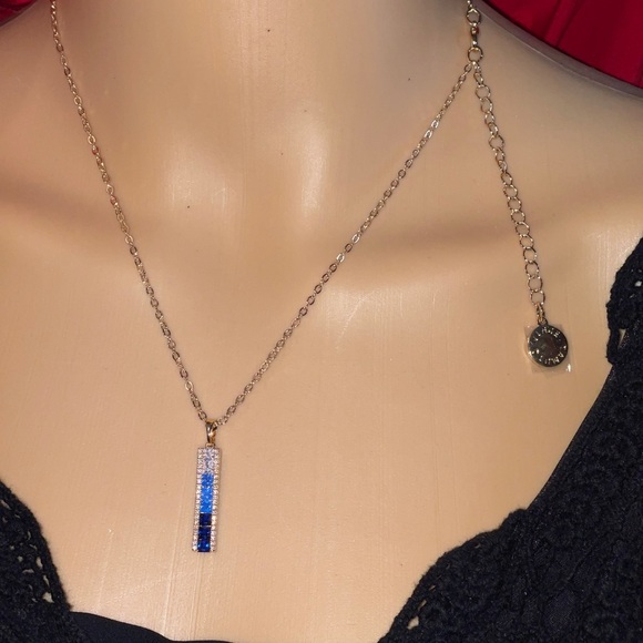 VINCE CAMUTO Blue Ombré CZ Necklace - Picture 9 of 12